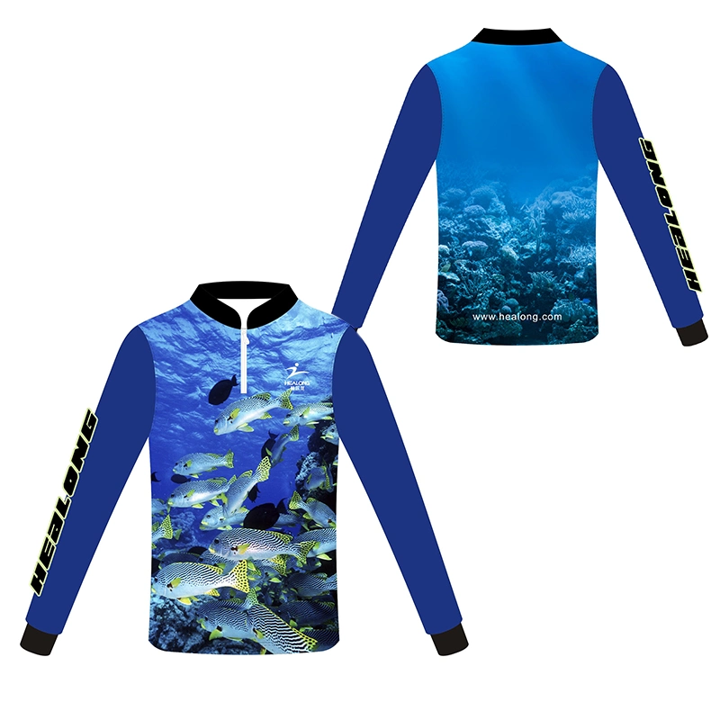 Custom UV Protection and Quick Dry Kids Winter Fishing Jersey Shirts Wear