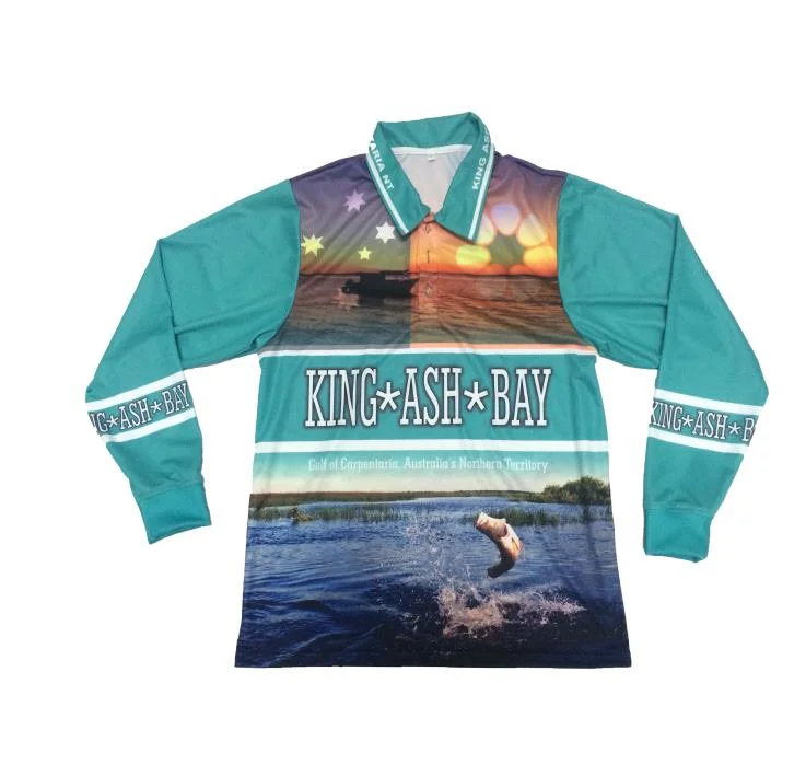 Manufacturer Custom Label Design Your Own 100% Polyester Fishing T-Shirt Sublimation Fishing Jersey Fishing Wear