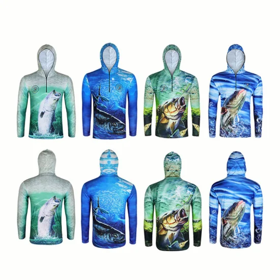 Chemise de pêche UV personnalisée, sweat à capuche avec Logo numérique imprimé, vêtements de pêche populaires