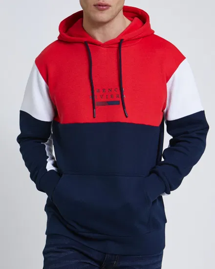 Sweat à capuche décontracté pour hommes, impression graphique, motif avec cordon de serrage, poche kangourou